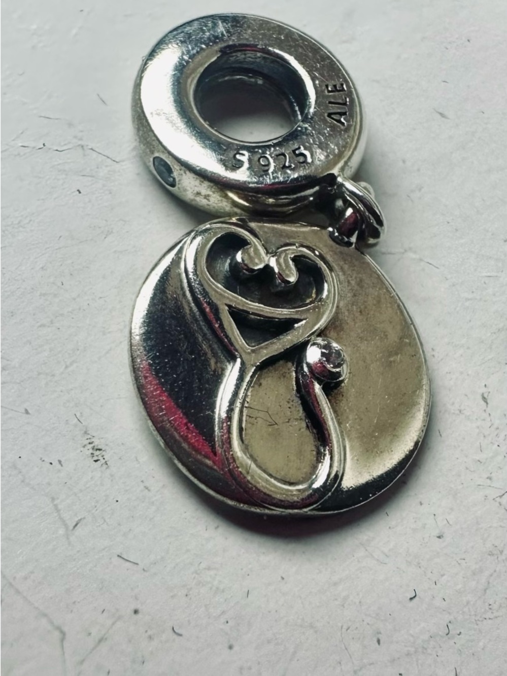 Retired Pandora Sterling Silver Nurse/Doctor Stethoscope Dangle Charm 925